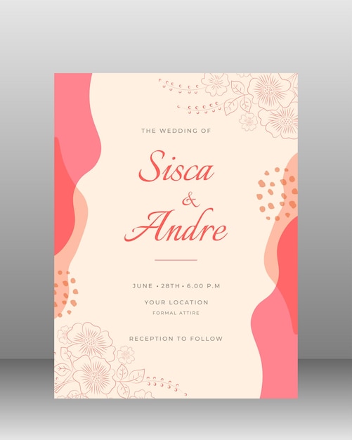 plantilla de invitación de boda