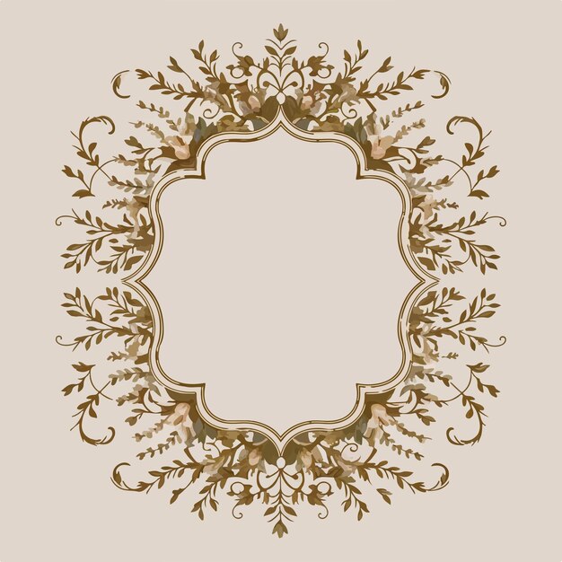 La plantilla de invitación elegante e inspirada en el vintage presenta un hermoso y intrincado marco ornamental