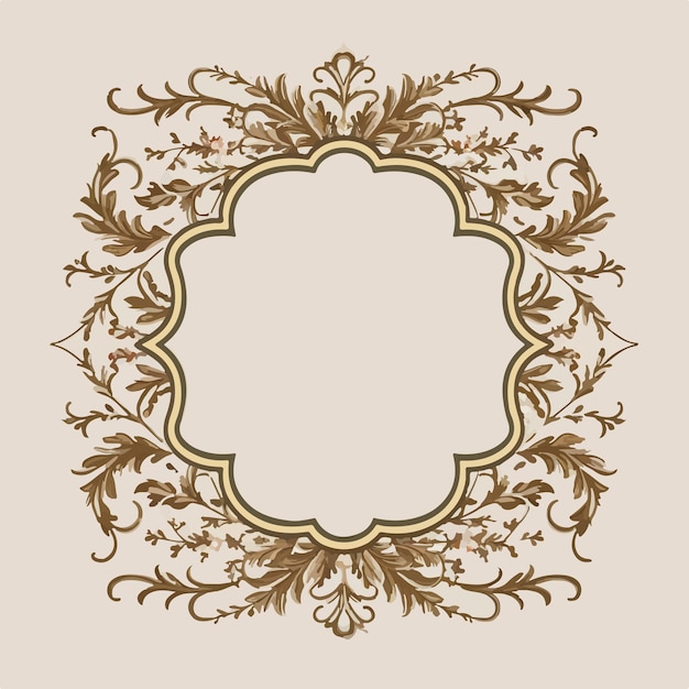 La plantilla de invitación elegante e inspirada en el vintage presenta un hermoso y intrincado marco ornamental