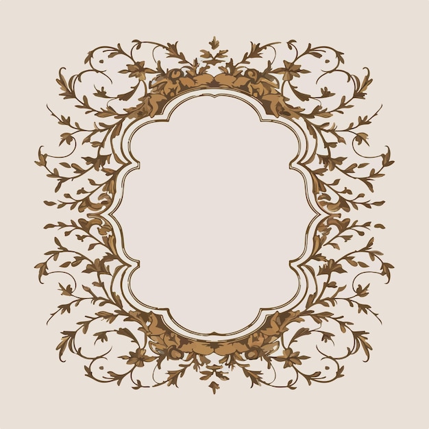 La plantilla de invitación elegante e inspirada en el vintage presenta un hermoso y intrincado marco ornamental