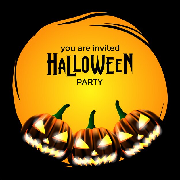 Plantilla de la invitación del fiesta de halloween