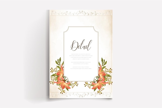 PLANTILLA DE INVITACIÓN FLORAL DE DESpedida de soltera