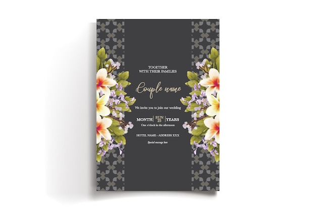 plantilla de invitación floral para la ducha de la novia