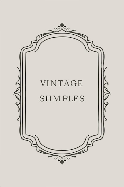plantilla de invitación de inspiración vintage que muestra un elegante marco ornamental