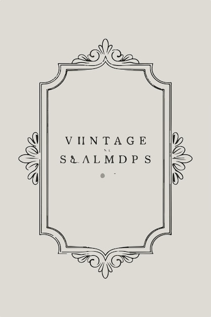 plantilla de invitación de inspiración vintage que muestra un elegante marco ornamental