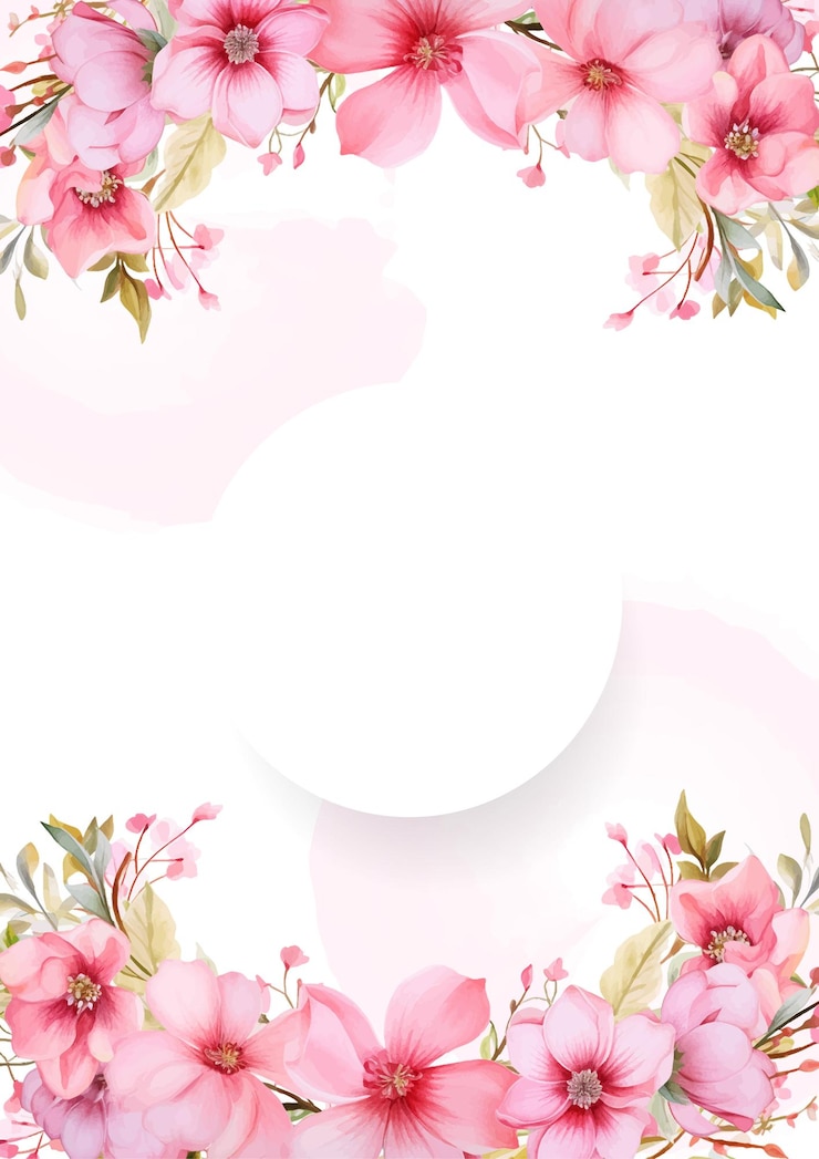Vector plantilla de invitación moderna de fondo rosa con floral y flor
