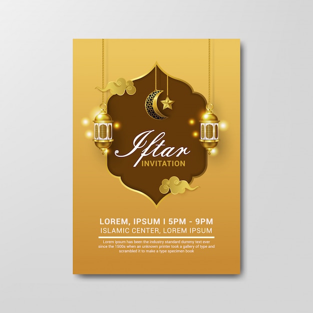 Plantilla de invitación de Ramadán Kareem