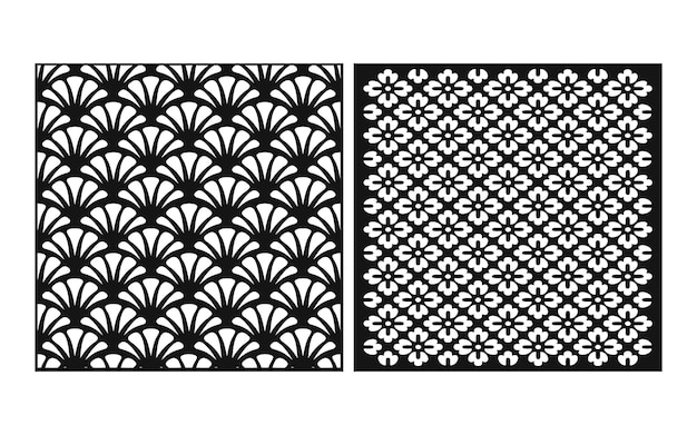 Plantilla islámica decorativa con patrones geométricos y paneles florales para corte por láser cnc