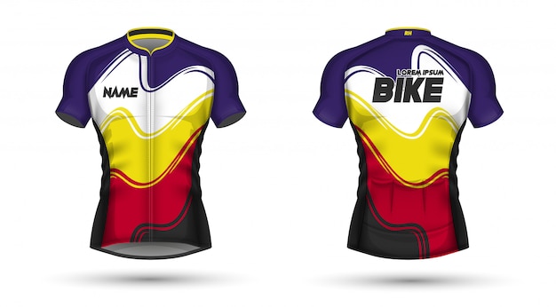 Vector plantilla de jersey de ciclismo