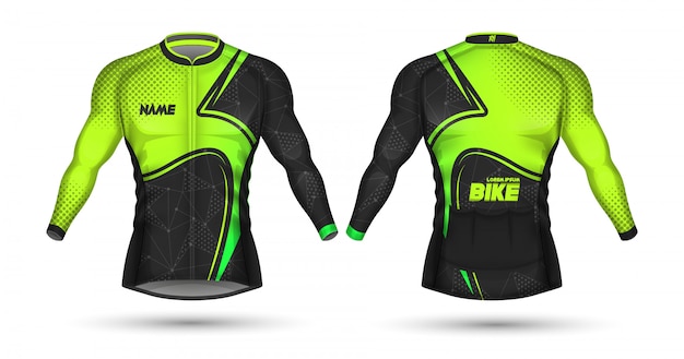 Plantilla de jersey de ciclismo