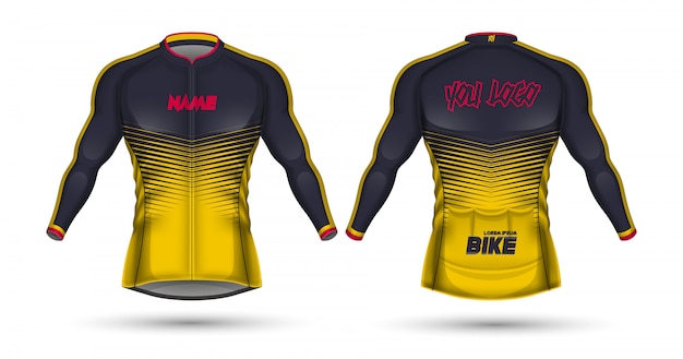 Vector plantilla de jersey de ciclismo