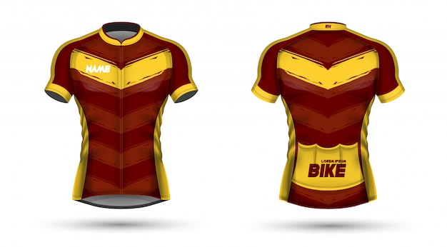 Vector plantilla de jersey de ciclismo