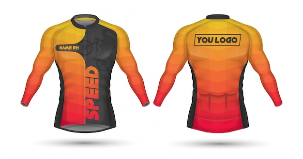 Plantilla de jersey de ciclismo