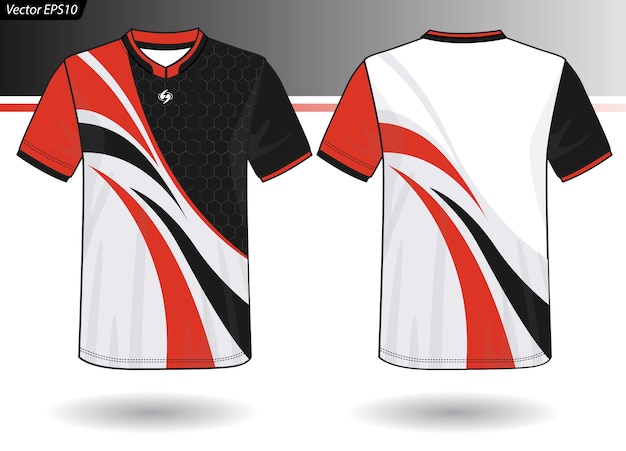 Plantilla de Jersey deportivo para uniformes de equipo