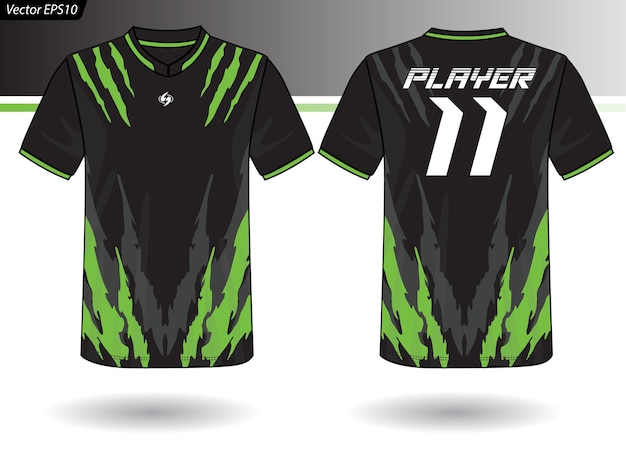 Plantilla de jersey deportivo para uniformes de equipo