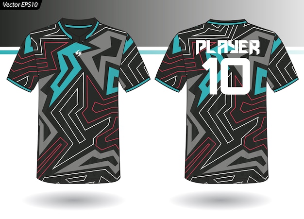 Plantilla de jersey deportivo para uniformes de equipo