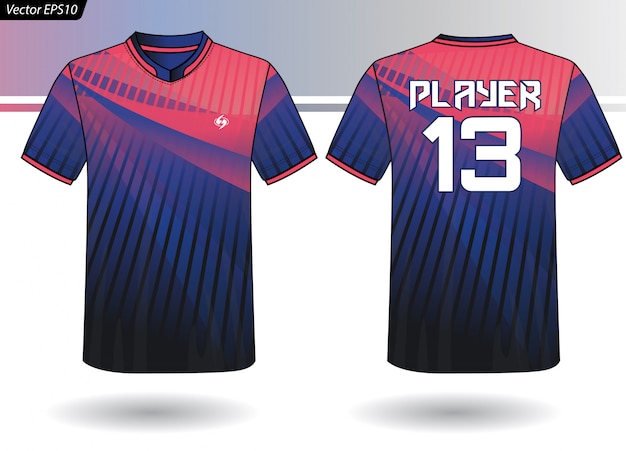 Plantilla de jersey deportivo para uniformes de equipos.