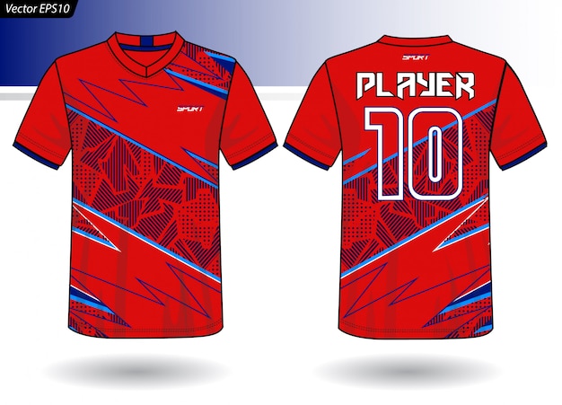 Plantilla de jersey deportivo para uniformes de equipos.