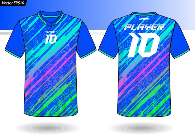 Plantilla de jersey deportivo para uniformes de equipos.