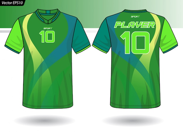 Plantilla de jersey deportivo para uniformes de equipos.