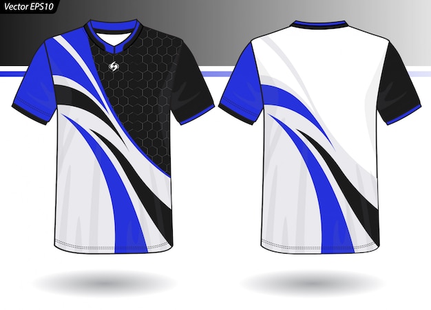 Plantilla de jersey deportivo para uniformes de equipos.