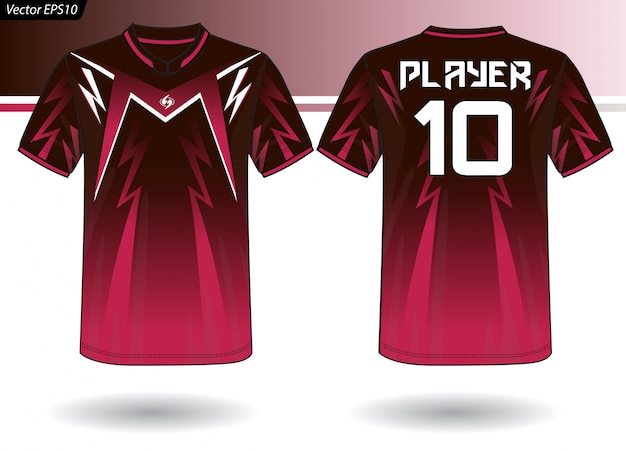 Plantilla de jersey deportivo para uniformes de equipos.