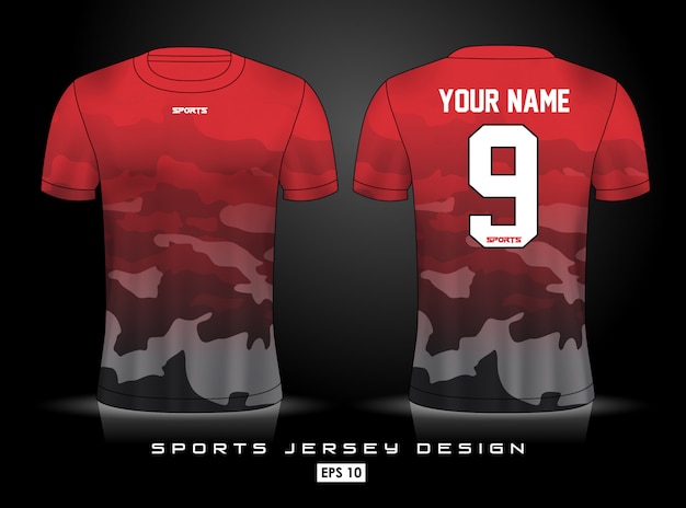 Plantilla de jersey deportivo