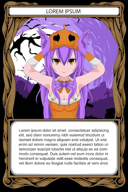 plantilla de juego de cartas de anime