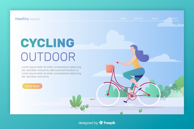 Plantilla de landing page de actividades al aire libre