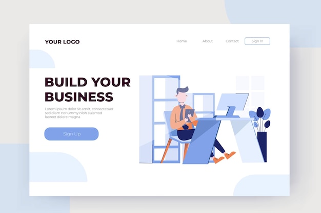 Plantilla de landing page de negocios
