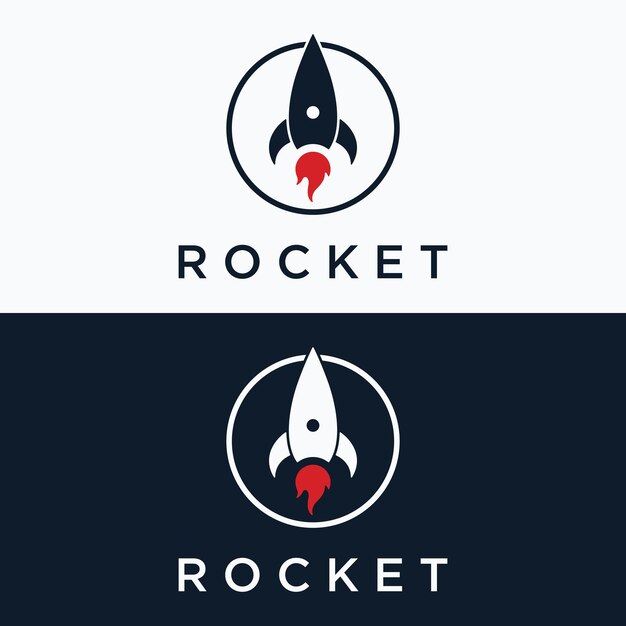 Plantilla de lanzamiento de logostarship de diseño de cohete creativo y moderno