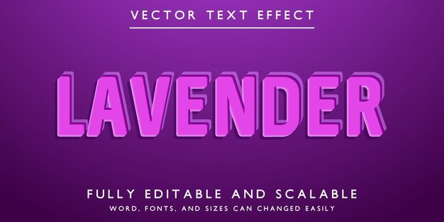 Plantilla de lavanda con efecto de texto editable