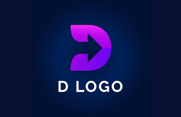 Vector plantilla de la letra d del logotipo