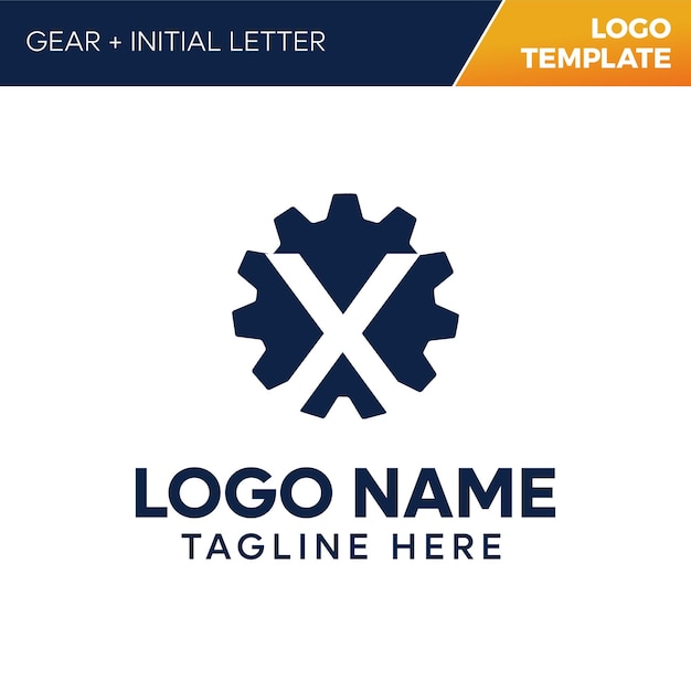 plantilla de la letra inicial del logotipo de Gear