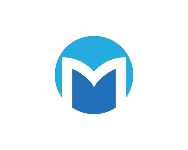 plantilla de la letra M del logotipo