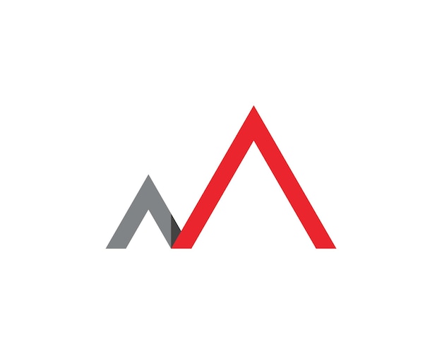 plantilla de la letra M del logotipo