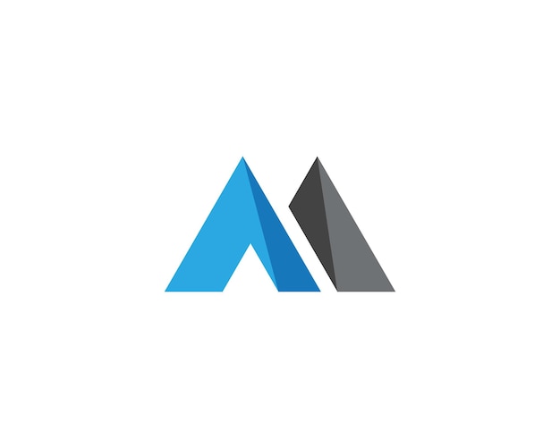 plantilla de la letra M del logotipo