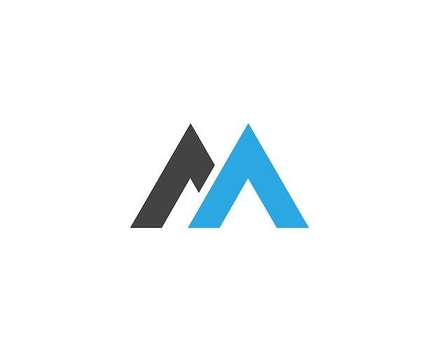 plantilla de la letra M del logotipo