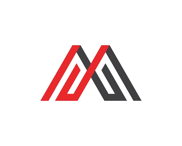 plantilla de la letra M del logotipo