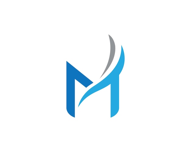 plantilla de la letra M del logotipo