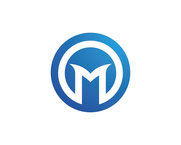 plantilla de la letra M del logotipo