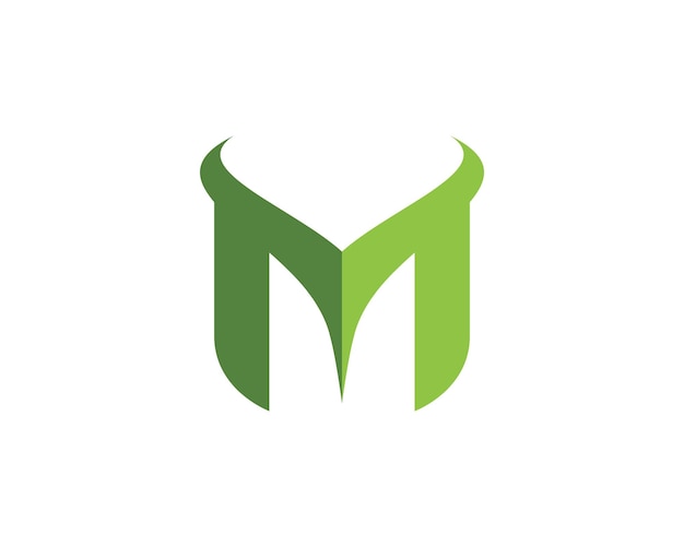 plantilla de la letra M del logotipo