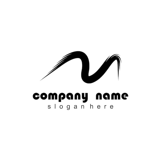 plantilla de la letra M del logotipo
