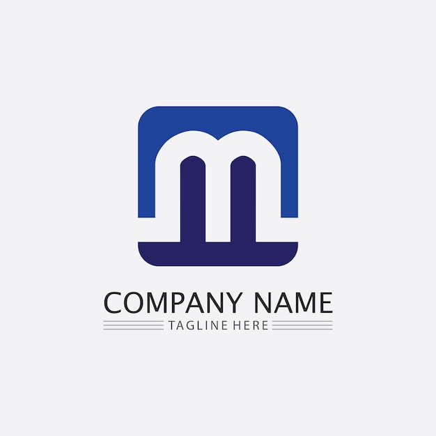 plantilla de la letra M del logotipo