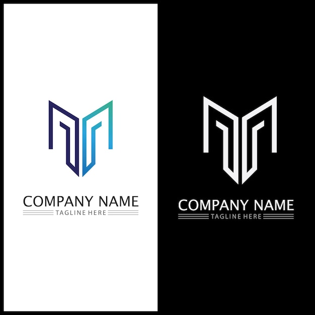 plantilla de la letra M del logotipo