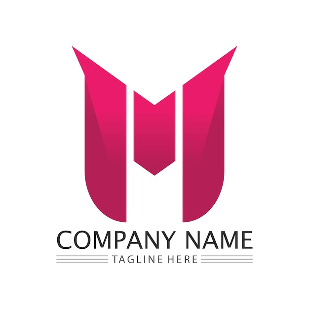 plantilla de la letra M del logotipo