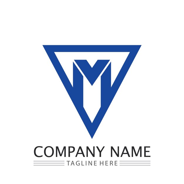 plantilla de la letra M del logotipo