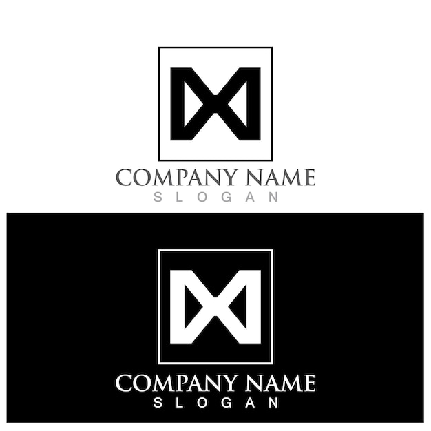 plantilla de la letra M del logotipo