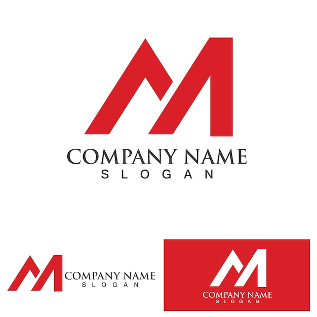 plantilla de la letra M del logotipo