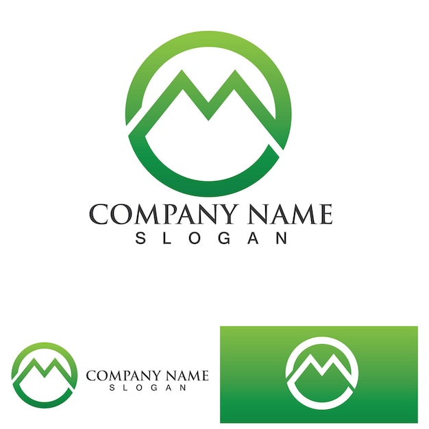 plantilla de la letra M del logotipo